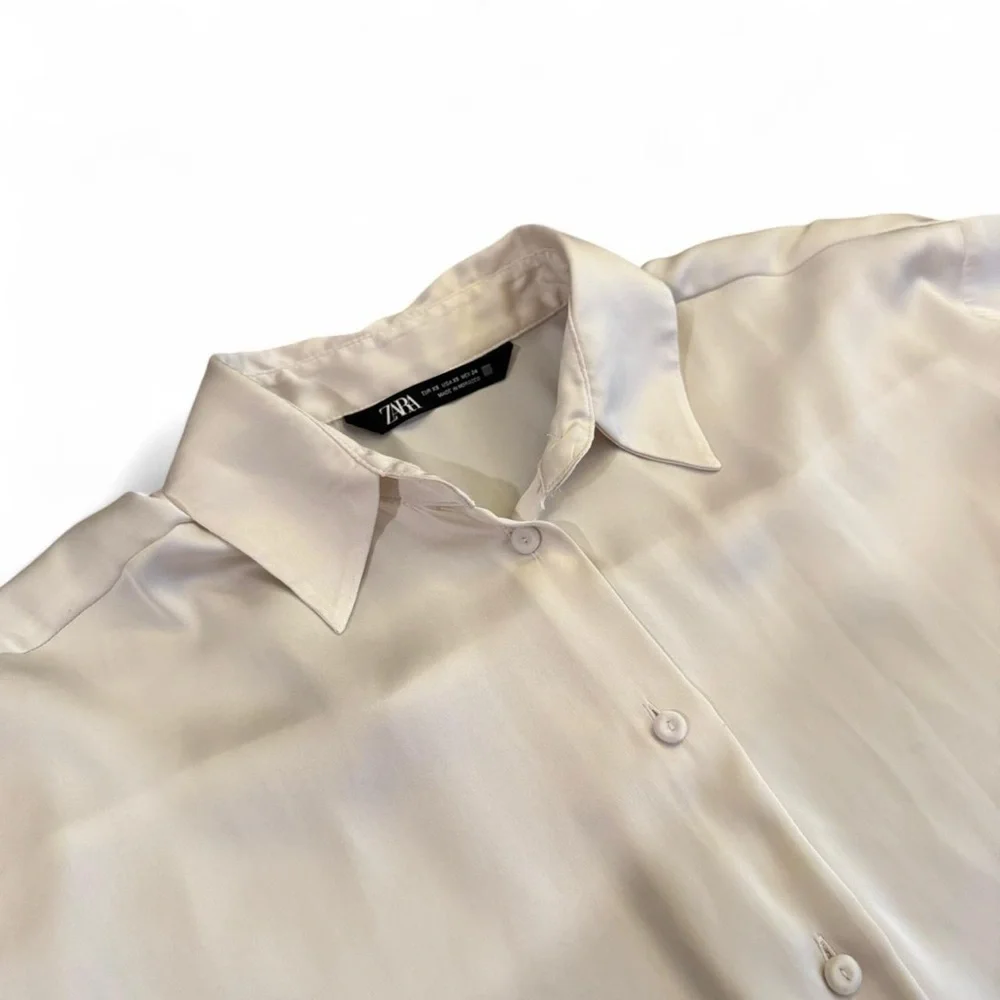Cream Button-Up Shirt - Picture 2 of 2